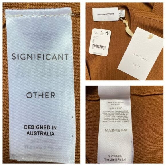 Free People Significant Other Monica Knit Dress in Chocolate Size 6 NWT - Picture 13 of 13